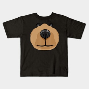 Cute Cartoon Bear Face Head Costume Party Halloween Kids T-Shirt